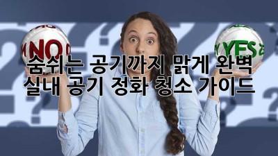 숨쉬는 공기까지 맑게! 완벽 실내 공기 정화 청소 가이드